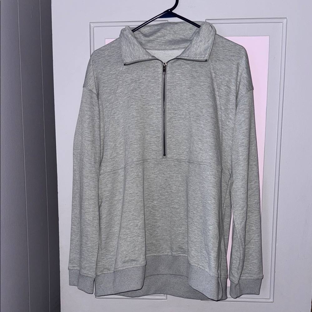 Women’s gray quarter zip